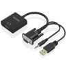 Cable Conversor Aisens A115-0872 SVGA Macho - USB Macho/ Jack Macho -