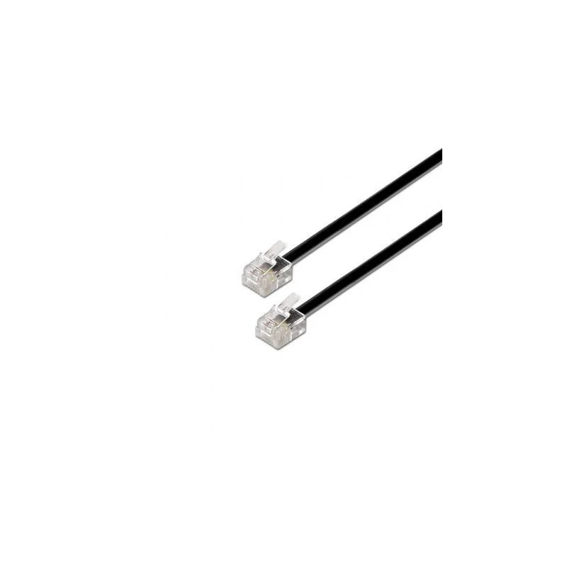 Cable de Teléfono RJ11 6P4C Aisens A143-0319/ 2m/ Negro