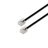 Cable de Teléfono RJ11 6P4C Aisens A143-0319/ 2m/ Negro