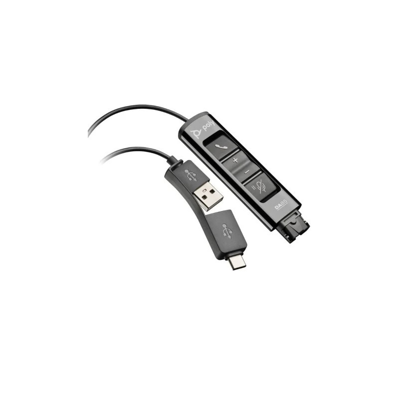 Adaptador QD USB Poly DA85 786C7AA/ QD Macho/ USB Macho - USB Tipo-C M