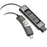 Adaptador QD USB Poly DA85 786C7AA/ QD Macho/ USB Macho - USB Tipo-C M