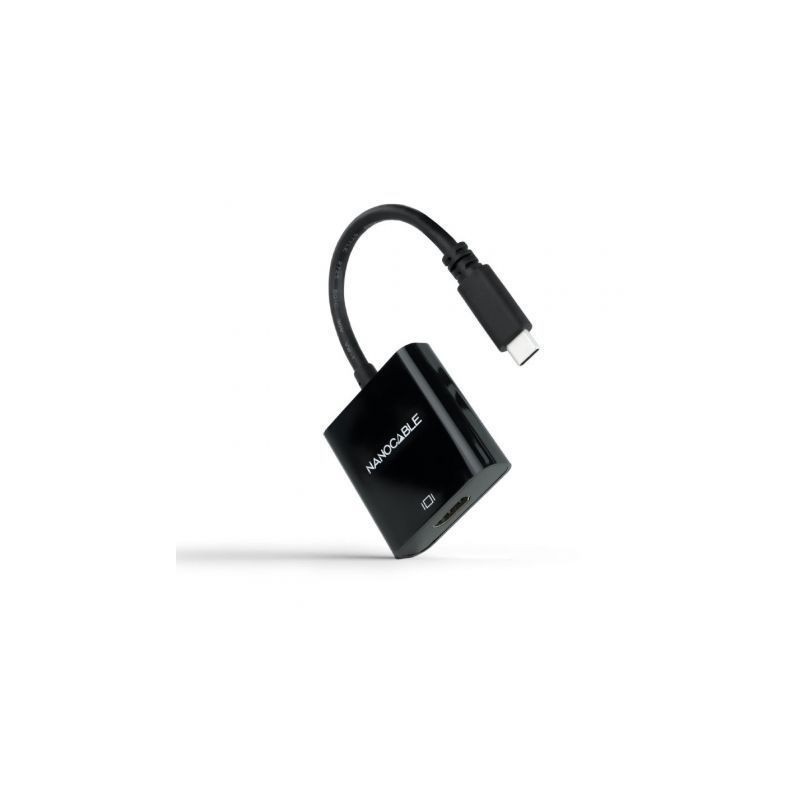 Conversor Nanocable 10.16.4102-BK/ USB Tipo-C Macho - HDMI Hembra/ 15c