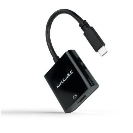Conversor Nanocable 10.16.4102-BK/ USB Tipo-C Macho - HDMI Hembra/ 15c