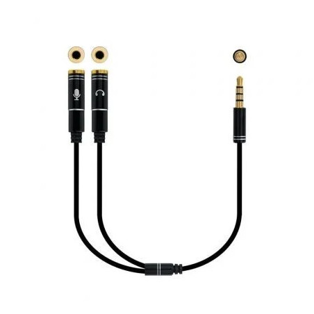 Cable Estéreo Nanocable 10.24.1202/ Jack 3.5 Macho - 2x Jack 3.5 Hembr
