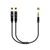 Cable Estéreo Nanocable 10.24.1202/ Jack 3.5 Macho - 2x Jack 3.5 Hembr