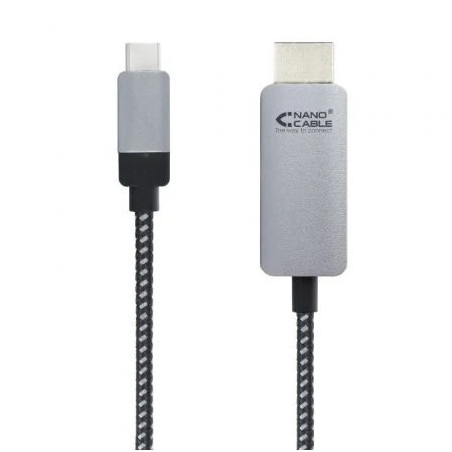 Cable Conversor Nanocable 10.15.5102/ USB Tipo-C Macho - HDMI Macho/ 1