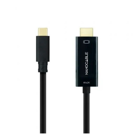 Cable Conversor Nanocable 10.15.5133/ USB Tipo-C Macho - HDMI Macho/ 3