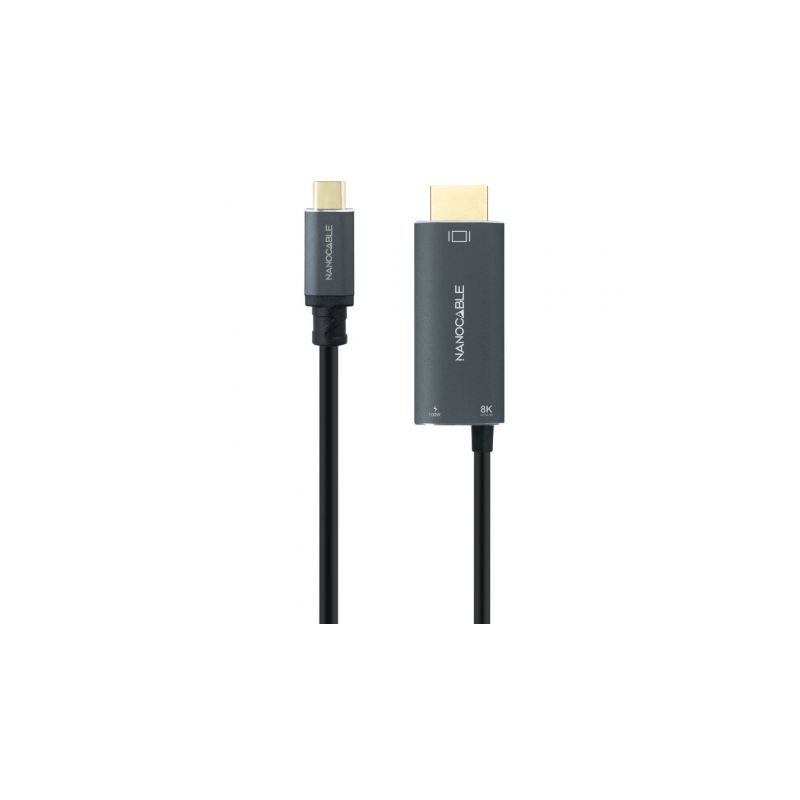 Cable Conversor Nanocable 10.15.5182/ USB Tipo-C Macho - HDMI 8K Macho
