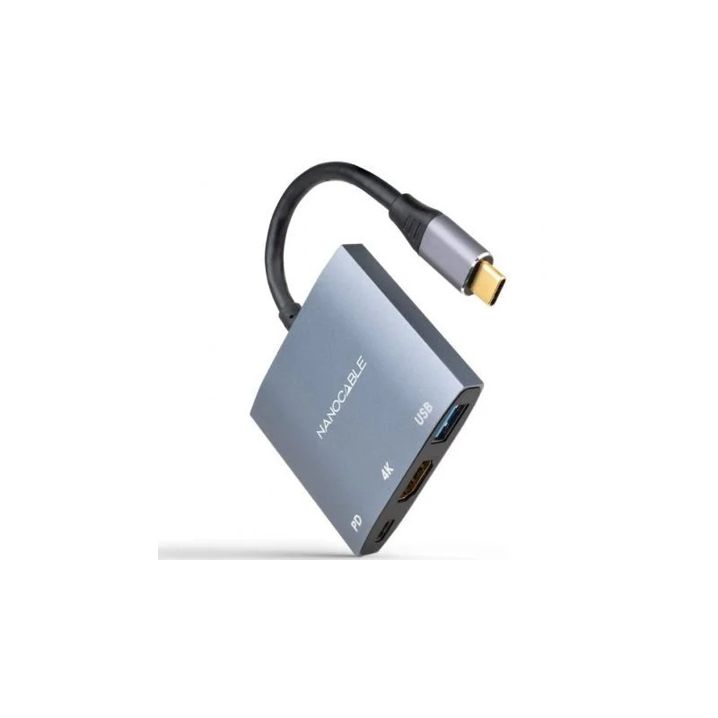Conversor Nanocable 10.16.4306 USB Tipo-C/ HDMI 4K Hembra - USB Hembra