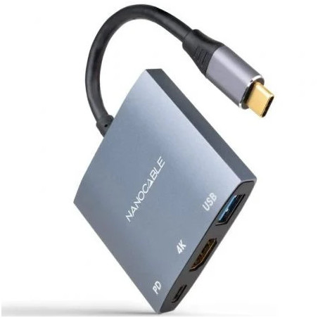 Conversor Nanocable 10.16.4306 USB Tipo-C/ HDMI 4K Hembra - USB Hembra