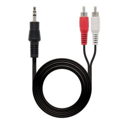 Cable Estéreo Nanocable 10.24.0310/ Jack 3.5 Macho - 2x RCA Macho/ 10m