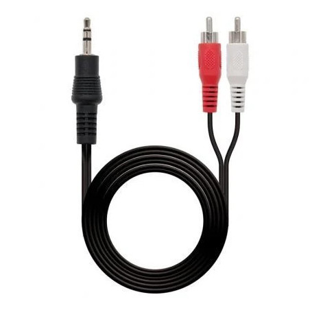 Cable Estéreo Nanocable 10.24.0310/ Jack 3.5 Macho - 2x RCA Macho/ 10m