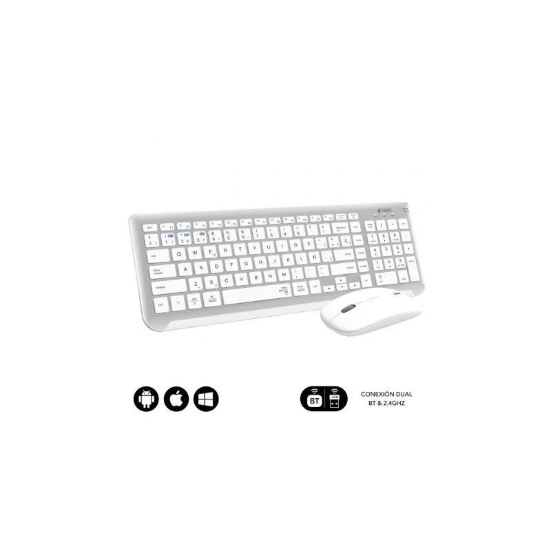 Teclado y Ratón Inalámbrico Subblim Combo Dual Prestige Extendido/ Bla