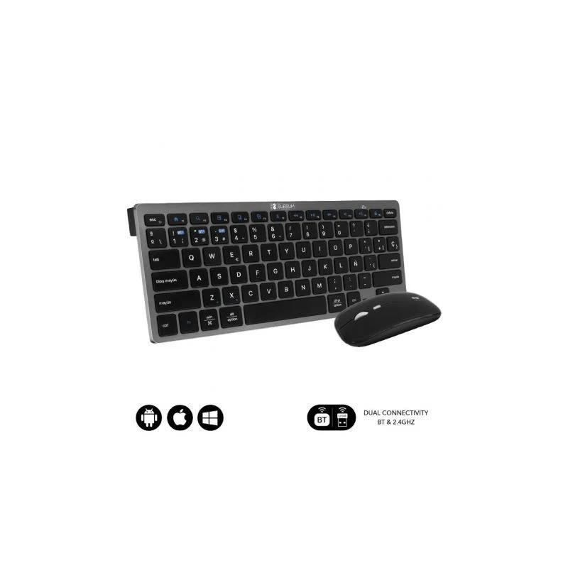 Teclado y Ratón Inalámbrico Subblim OCO020 Combo Multidispositivo Comp