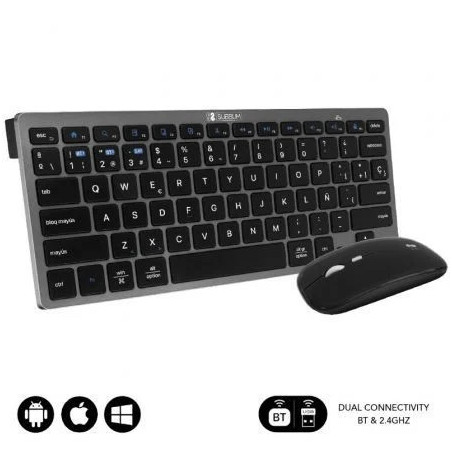 Teclado y Ratón Inalámbrico Subblim OCO020 Combo Multidispositivo Comp