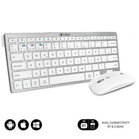 Teclado y Ratón Inalámbrico Subblim OCO010 Combo Multidispositivo Comp