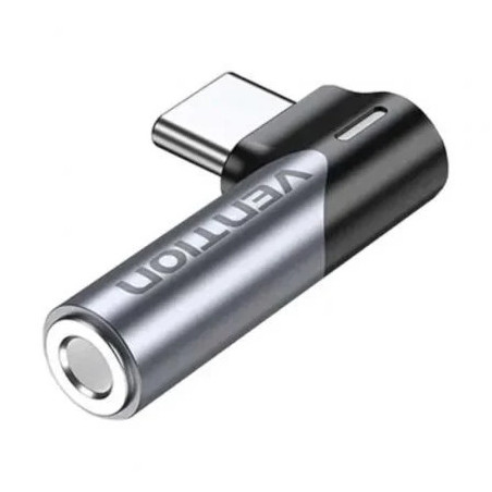 Adaptador Audio Vention BGWH0/ Jack 3.5 Hembra - USB Tipo-C Macho/ Gri