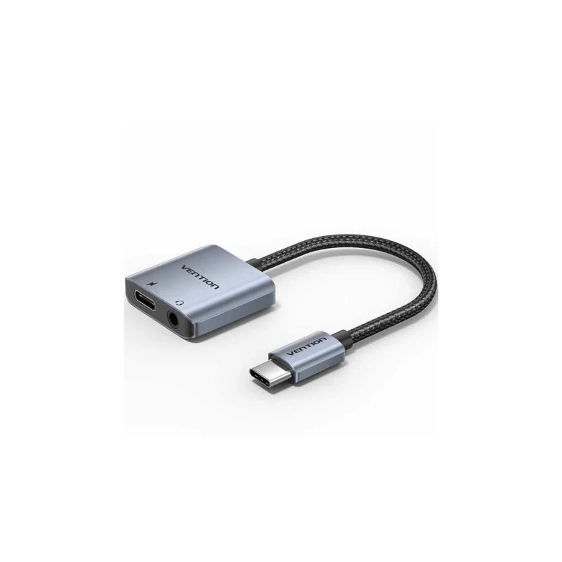 Adaptador Audio Vention BIGHA/ USB Tipo-C Macho - Jack 3.5 Hembra/ USB