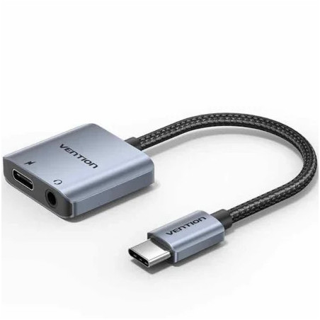 Adaptador Audio Vention BIGHA/ USB Tipo-C Macho - Jack 3.5 Hembra/ USB