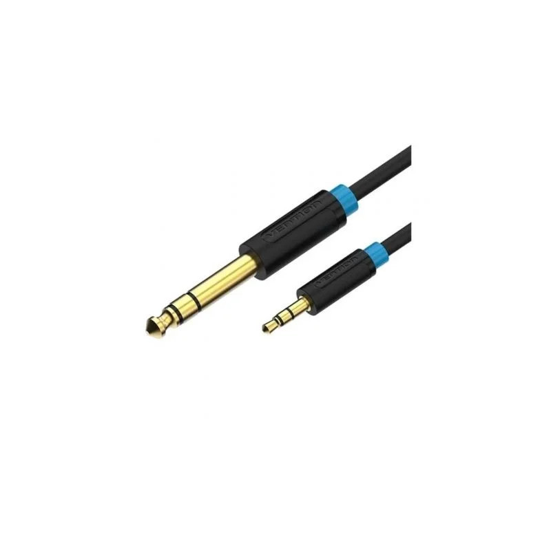 Cable Estéreo Vention BABBF/ Jack 6.5 Macho - Jack 3.5 Macho/ 1m/ Negr