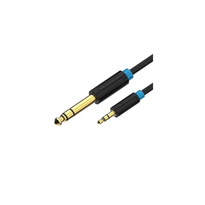 Cable Estéreo Vention BABBH/ Jack 6.5 Macho - Jack 3.5 Macho/ 2m/ Negr