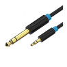 Cable Estéreo Vention BABBH/ Jack 6.5 Macho - Jack 3.5 Macho/ 2m/ Negr
