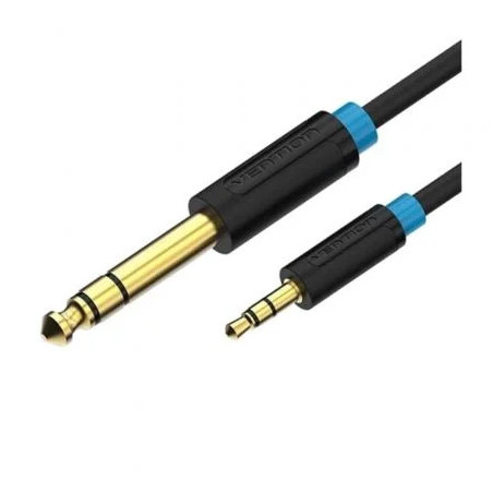 Cable Estéreo Vention BABBI/ Jack 6.5 Macho - Jack 3.5 Macho/ 3m/ Negr