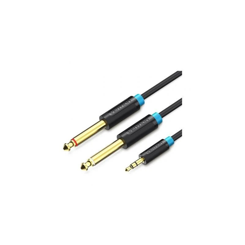 Cable Estéreo Vention BACBH/ Jack 3.5 Macho - 2x Jack 6.5 Macho/ 2m/ N