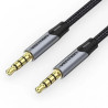 Cable Estéreo Vention BAQHD/ Jack 3.5 Macho - Jack 3.5 Macho/ 50cm/ Gr