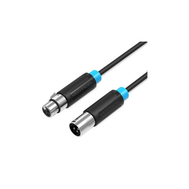 Cable Estéreo Vention BBFBJ/ XLR Macho - XLR Hembra/ 5m/ Negro