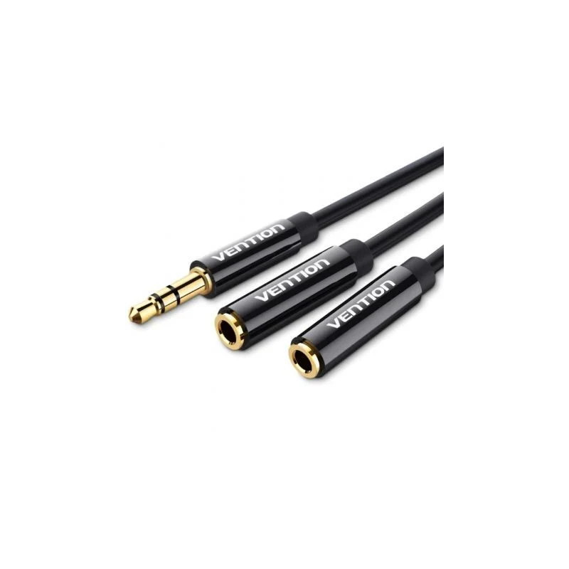 Cable Estéreo Vention BBSBY/ Jack 3.5 Macho - 2x Jack 3.5 Hembra/ 30cm