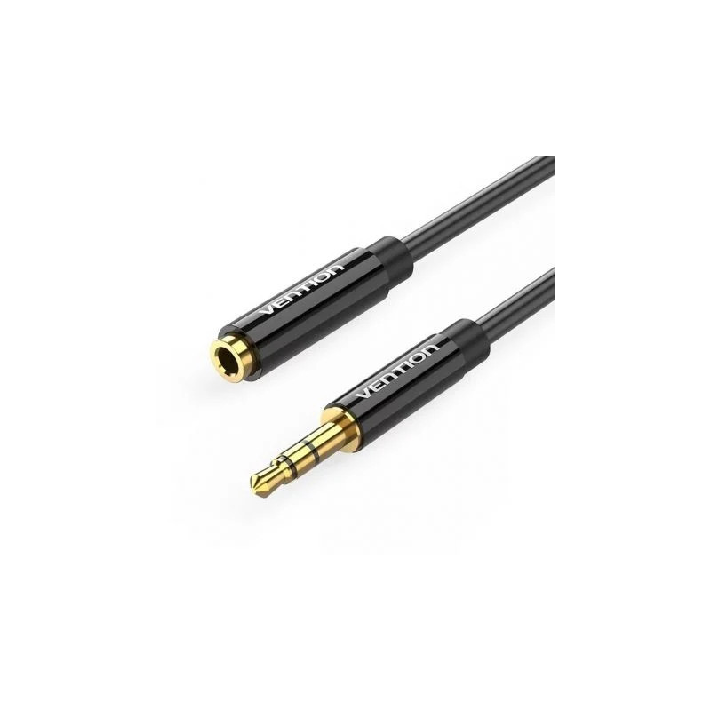 Cable Estéreo Vention BBZBF/ Jack 3.5 Macho - Jack 3.5 Hembra/ 1m/ Neg