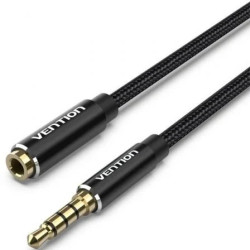 Cable Estéreo Vention BHCBJ/ Jack 3.5 Macho - Jack 3.5 Hembra/ 5m/ Neg