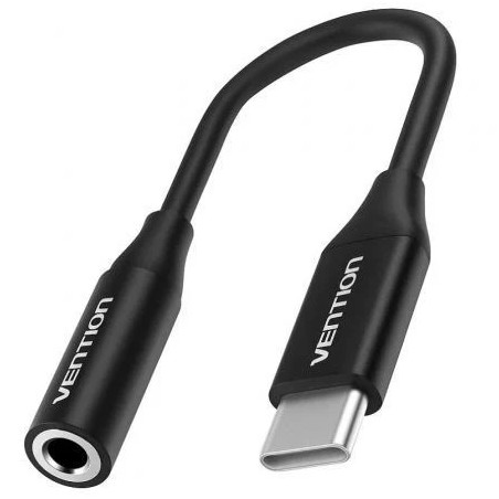 Conversor Vention BIHBA/ Jack 3.5 Hembra - USB Tipo-C Macho/ 10cm/ Neg