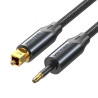 Toslink To Mini Toslink Optical Audio Cable 2M Black Aluminu | APLIUM
