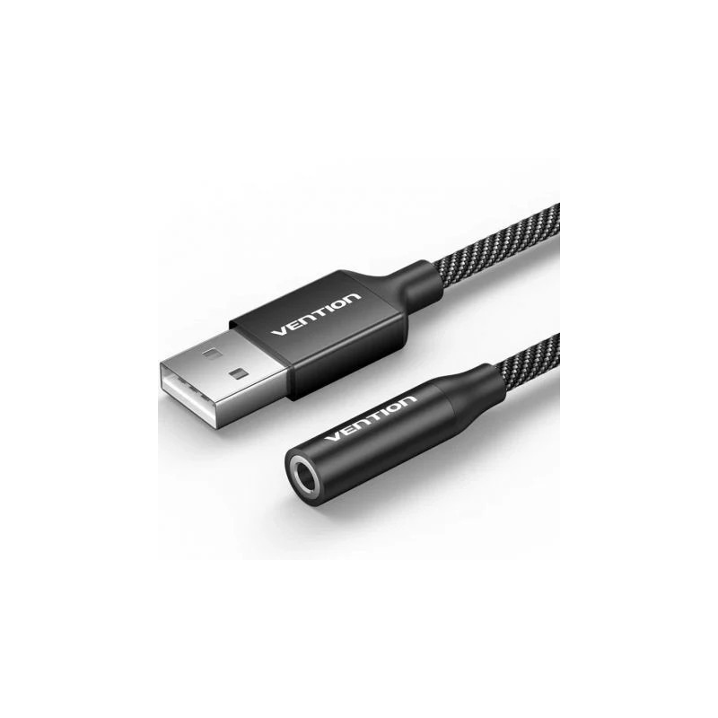 Conversor Vention CVEBC/ Jack 3.5 Hembra - USB Macho/ 1m/ Gris