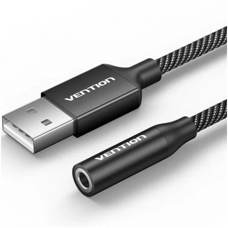 Conversor Vention CVEBC/ Jack 3.5 Hembra - USB Macho/ 1m/ Gris
