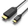 Cable Conversor HDMI 1.4 4K Vention CGUBH/ USB Tipo-C Macho - HDMI Mac