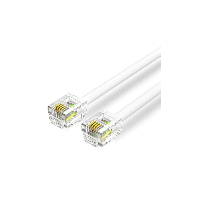 Cable de Teléfono RJ11 6P4C Vention IQBWI/ 3m/ Blanco