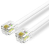 VENTION IQBWI - Flat 6P4C Telephone Patch Cable 3M White | APLIUM