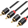 Cable Estéreo Vention VAB-R06-B300/ 2x RCA Macho - 2x RCA Macho/ 3m/ N