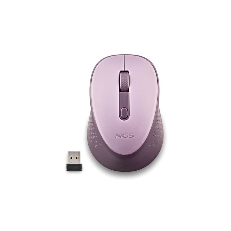Ratón Inalámbrico NGS Dew Lilac/ Hasta 1600 DPI/ Lila