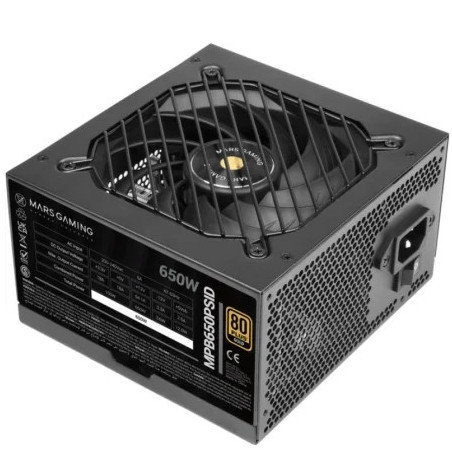Fuente de Alimentación Mars Gaming MPB650PSID/ 650W/ Ventilador 12cm/