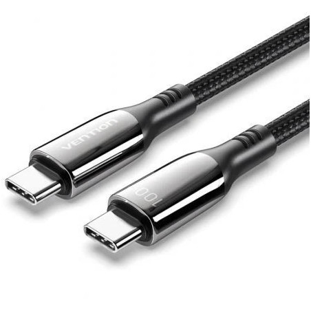 Cable USB 2.0 Tipo-C 5A 100W Vention CTKBH/ USB Tipo-C Macho - USB Tip