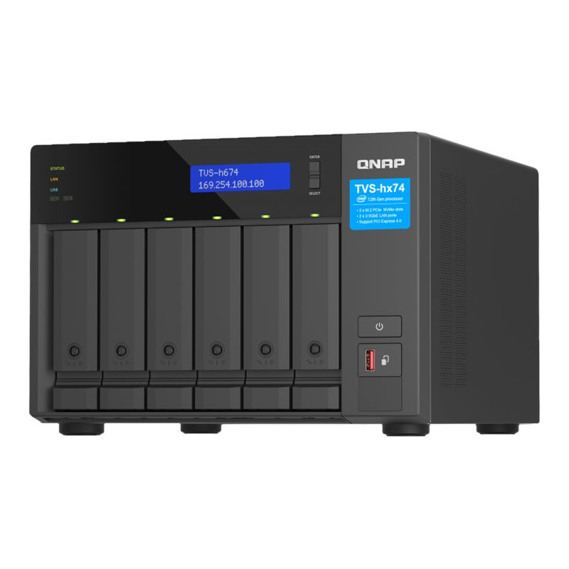 QNAP TVS-H674 - Servidor NAS - 6 compartimentos - SATA 6Gb/s - RAID RA