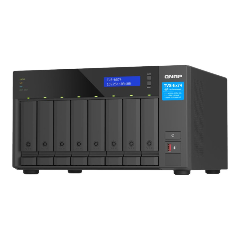 QNAP TVS-H874 - Servidor NAS - 8 compartimentos - SATA 6Gb/s - RAID RA