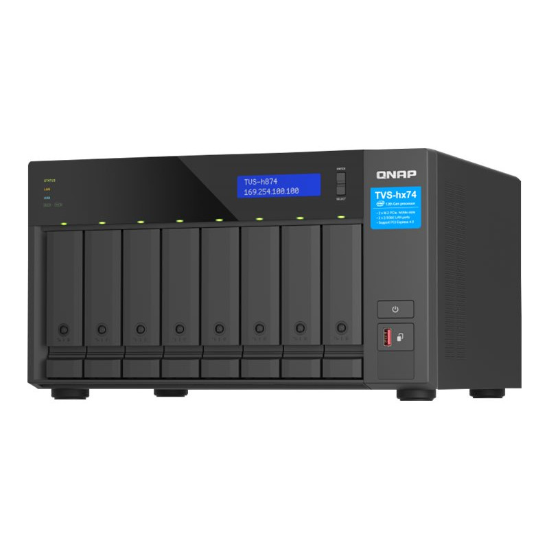 QNAP TVS-H874 - Servidor NAS - 8 compartimentos - SATA 6Gb/s - RAID RA