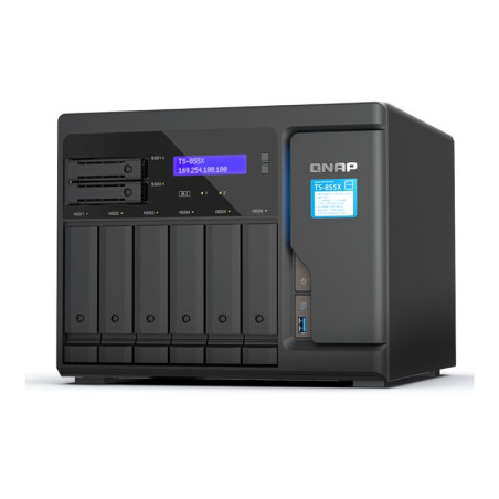 QNAP TS-855X - Servidor NAS - 8 compartimentos - SATA 6Gb/s - RAID RAI