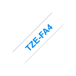 Brother TZe-FA4 - Tejido - azul sobre blanco - Rollo (1,8 cm x 3 m) 1