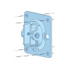 HPE Aruba AP-270-MNT-H2 - Kit de montaje en pared / techo para disposi
